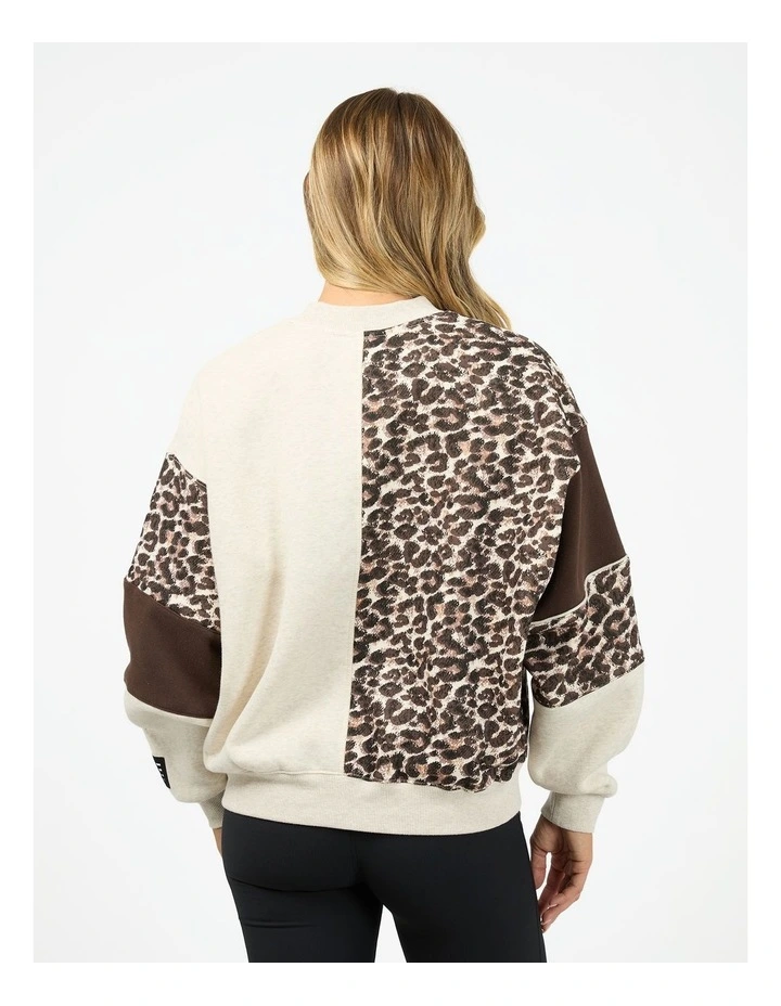 The Wild Box Crew Neck Sweat Top in Oat 6476142 image 2