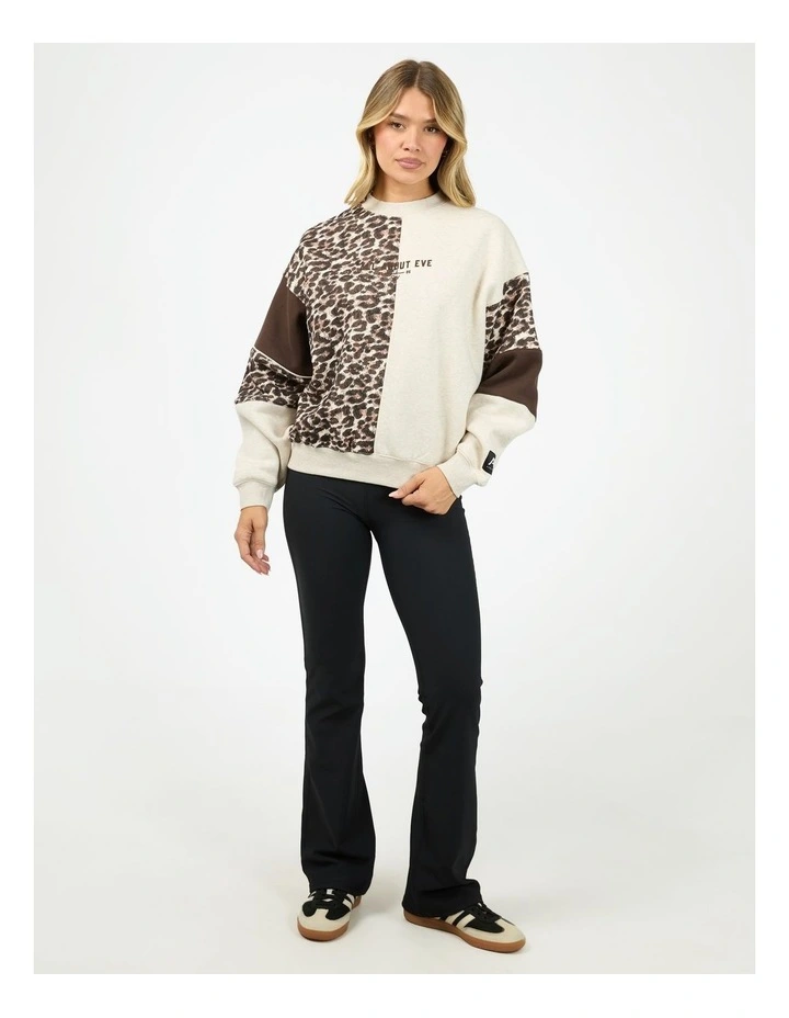 The Wild Box Crew Neck Sweat Top in Oat 6476142 image 3