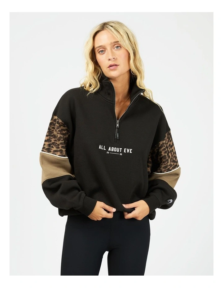 The Wild 1/4 Zip Sweat Top in Black 6476113 image 1