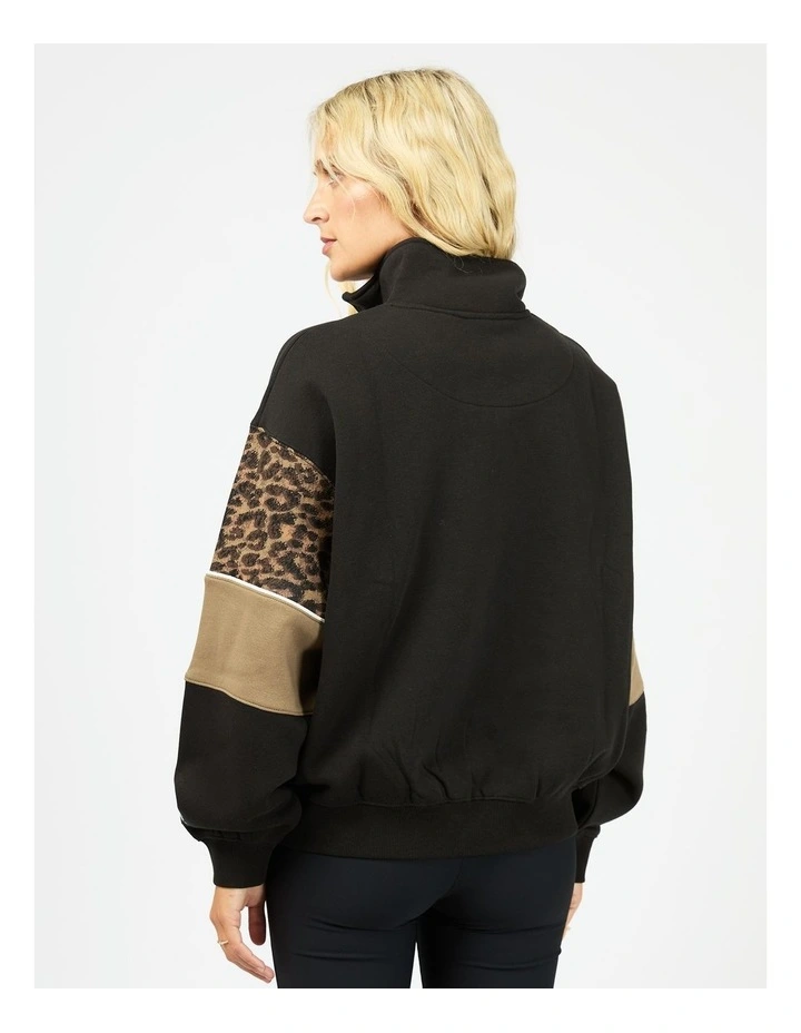 The Wild 1/4 Zip Sweat Top in Black 6476113 image 2