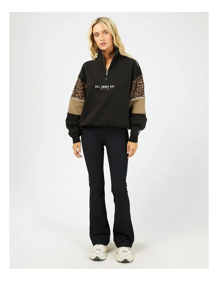 The Wild 1/4 Zip Sweat Top in Black 6476113 image 3