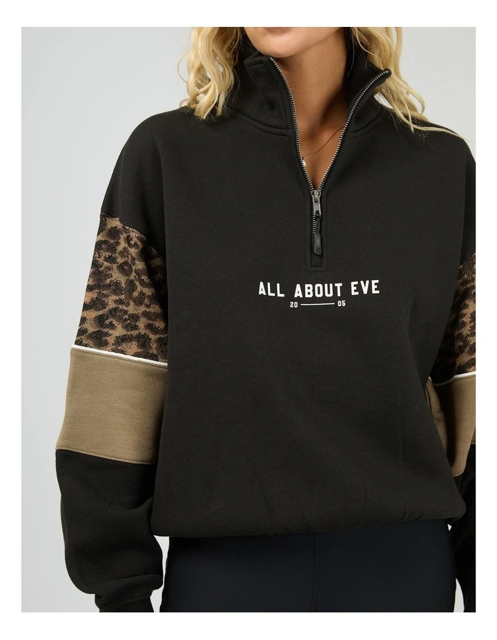 The Wild 1/4 Zip Sweat Top in Black 6476113 image 5