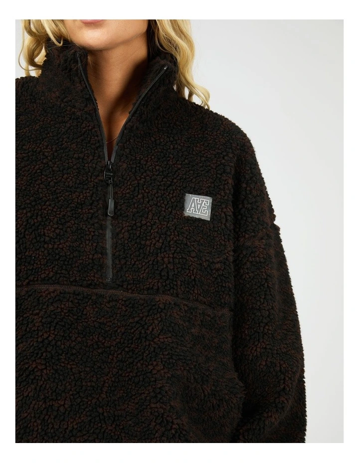 Into The Wild Fleece 1/4 Zip Jumper in Print image 4