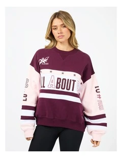 Div One Panel Crew Neck Hoodie in Multi