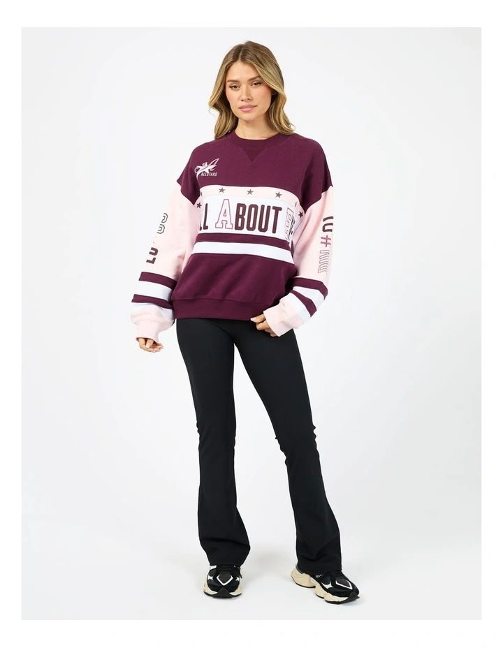 Div One Panel Crew Neck Hoodie in Multi image 5