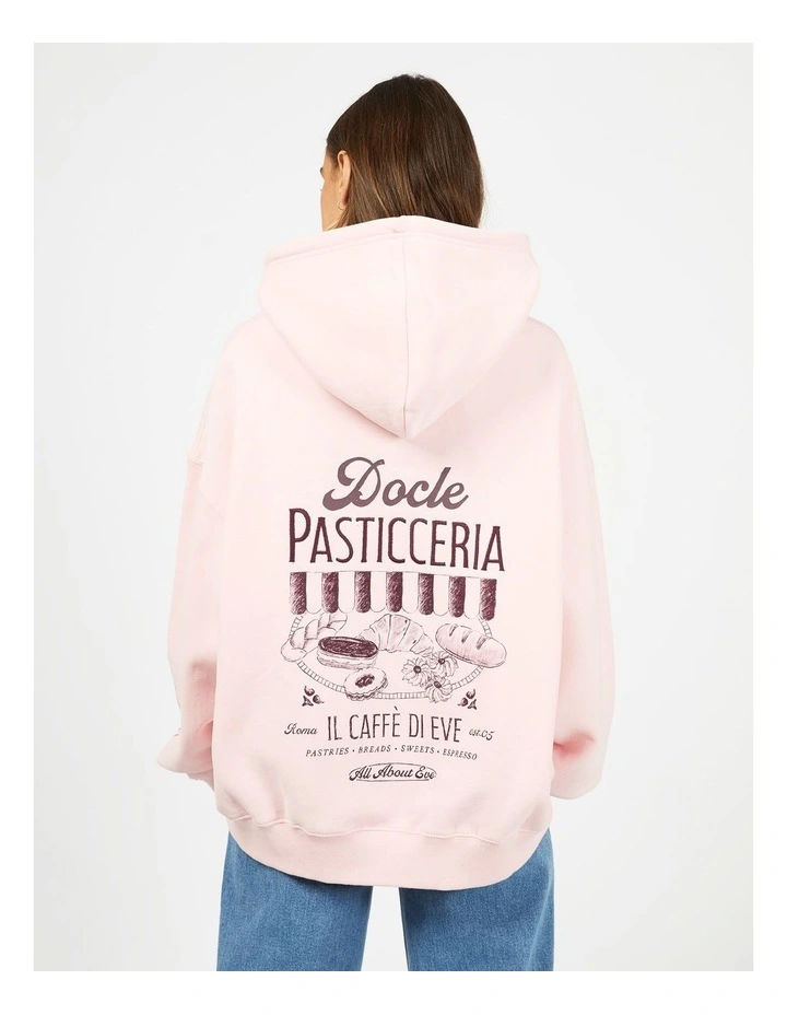 Cafe Box Hoodie in Pink image 2