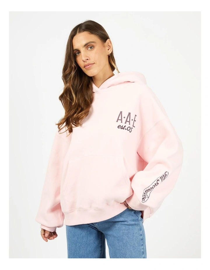 Cafe Box Hoodie in Pink image 3
