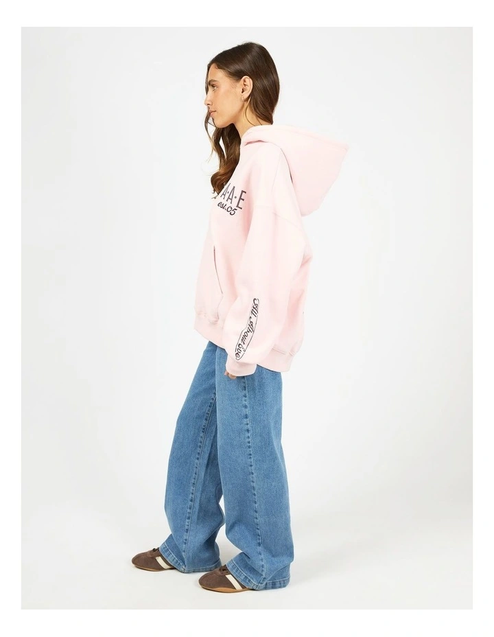 Cafe Box Hoodie in Pink image 6