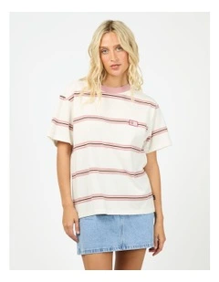Kinsey Stripe Tee in White