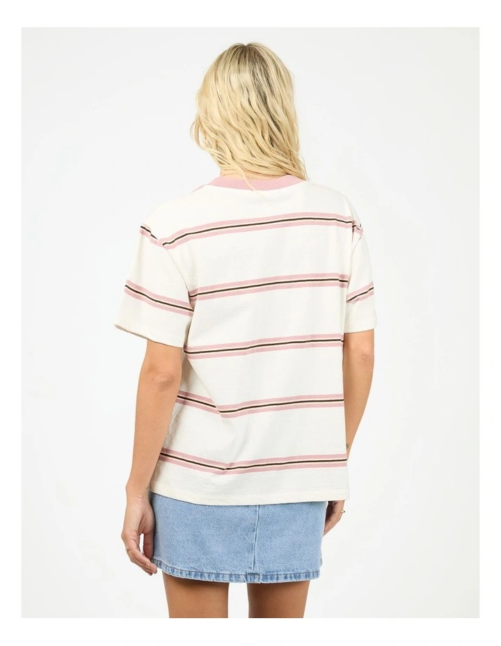 Kinsey Stripe Tee in White image 2