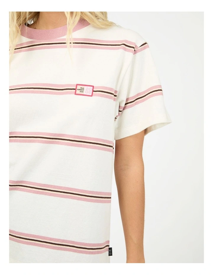 Kinsey Stripe Tee in White image 4