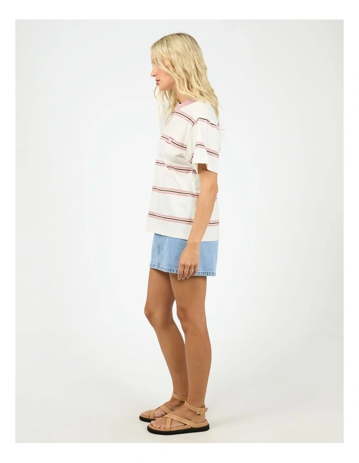 Kinsey Stripe Tee in White image 6
