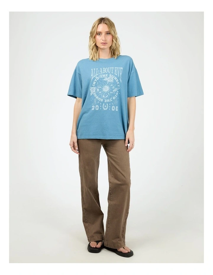Into The Sunset Relaxed Tee in Blue image 5