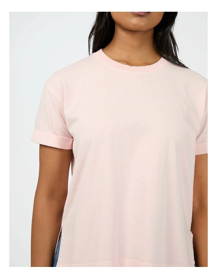 Washed Tee in Pink image 4