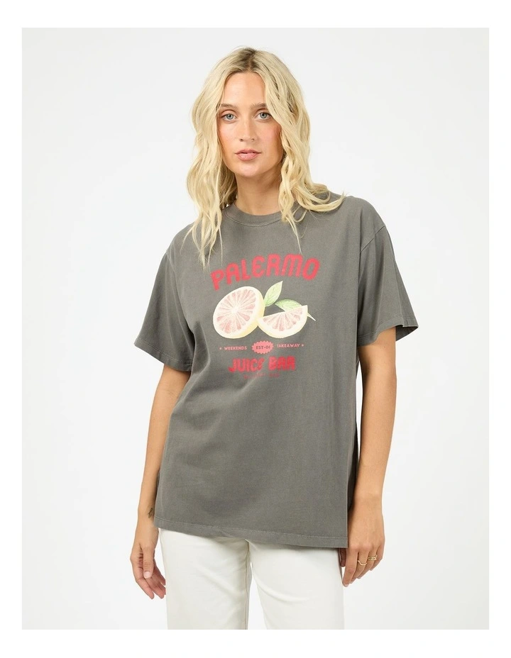 Palermo Relaxed Tee in Charcoal image 1
