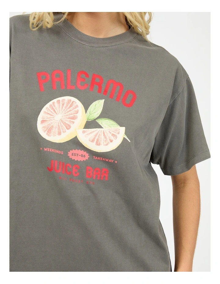 Palermo Relaxed Tee in Charcoal image 4