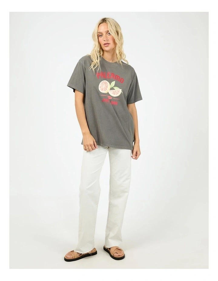 Palermo Relaxed Tee in Charcoal image 5