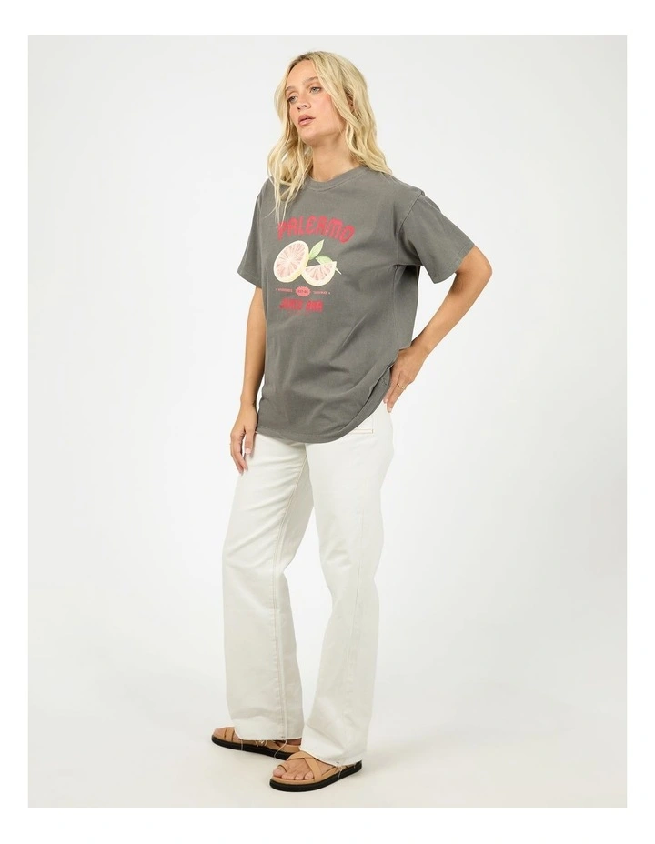 Palermo Relaxed Tee in Charcoal image 6