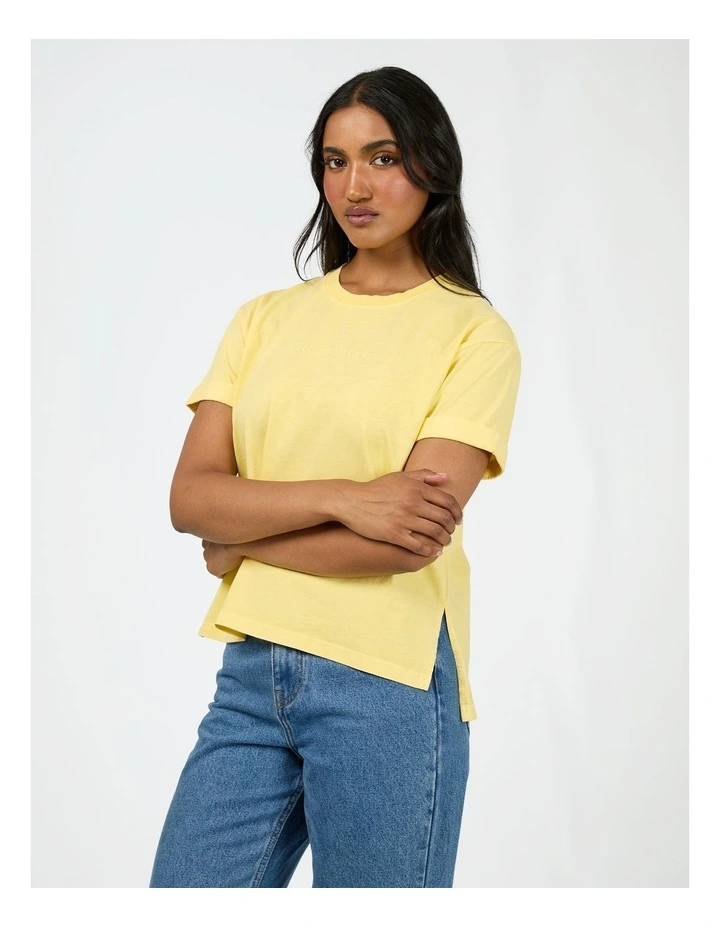 Aae Washed Tee in Lemon image 3