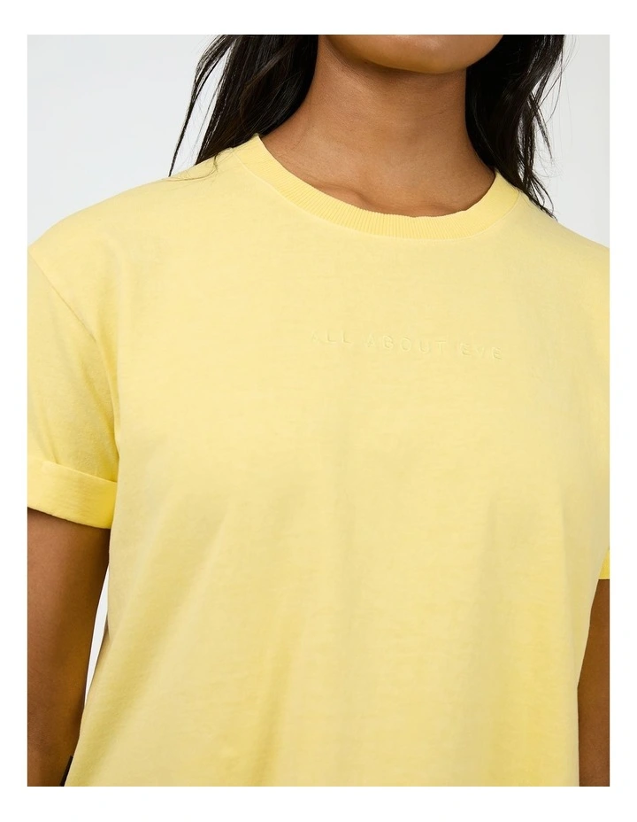 Aae Washed Tee in Lemon image 4