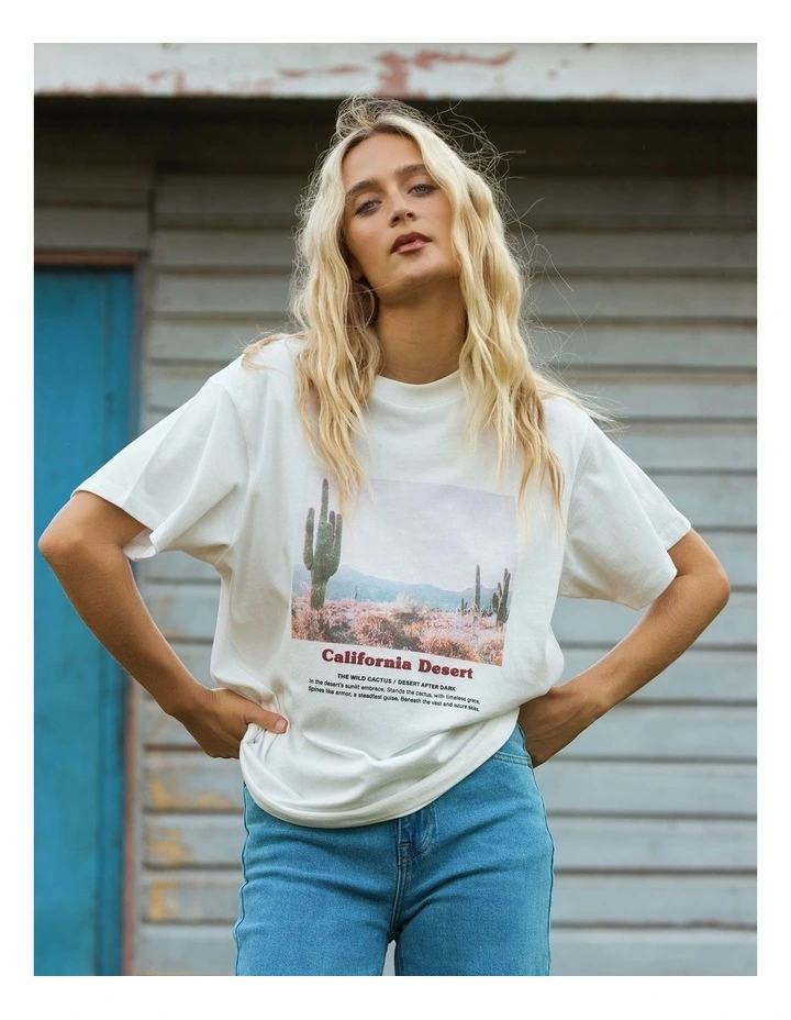 Liberty Road Relaxed Tee in White image 2