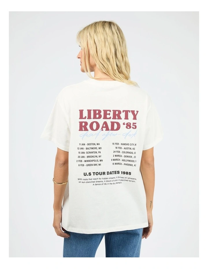 Liberty Road Relaxed Tee in White image 3