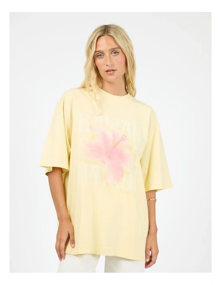 Hawaii Oversized Tee in Yellow image 1