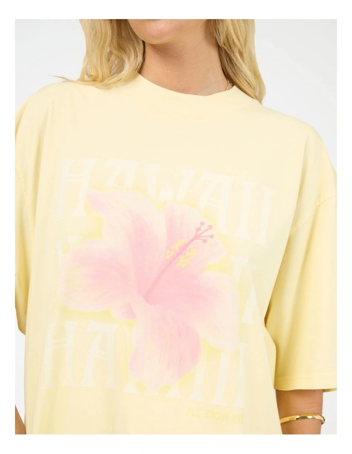 Hawaii Oversized Tee in Yellow image 4