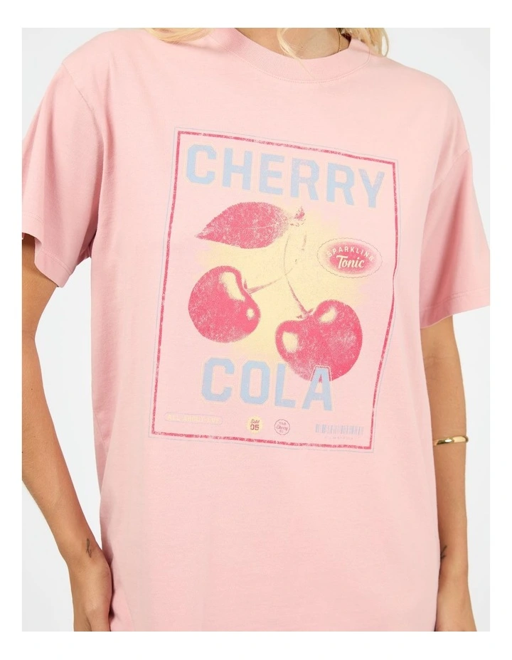 Wild Cherry Relaxed Tee in Pink image 5