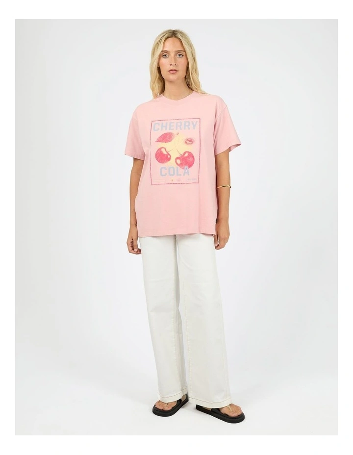 Wild Cherry Relaxed Tee in Pink image 6