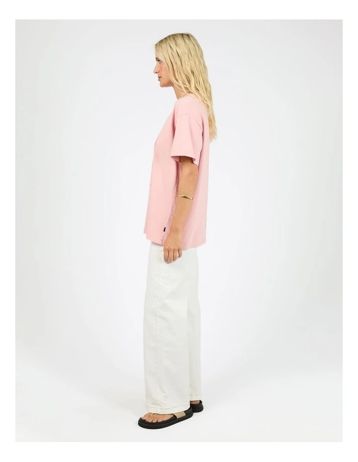 Wild Cherry Relaxed Tee in Pink image 7