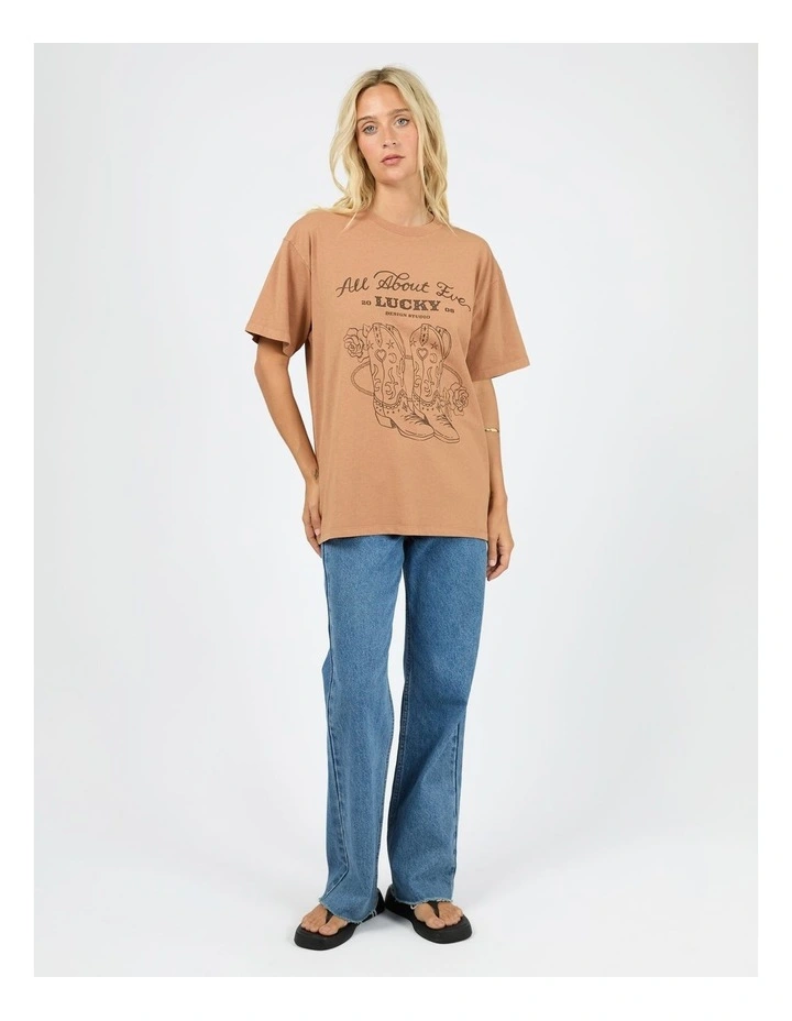 Rodeo Relaxed Tee in Brown image 5