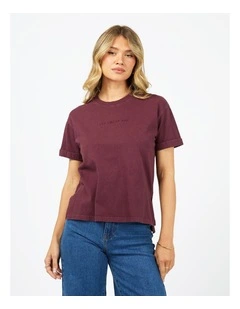 Washed Tee in Wine
