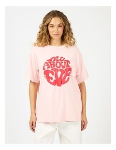 Retro Relaxed Tee in Pink