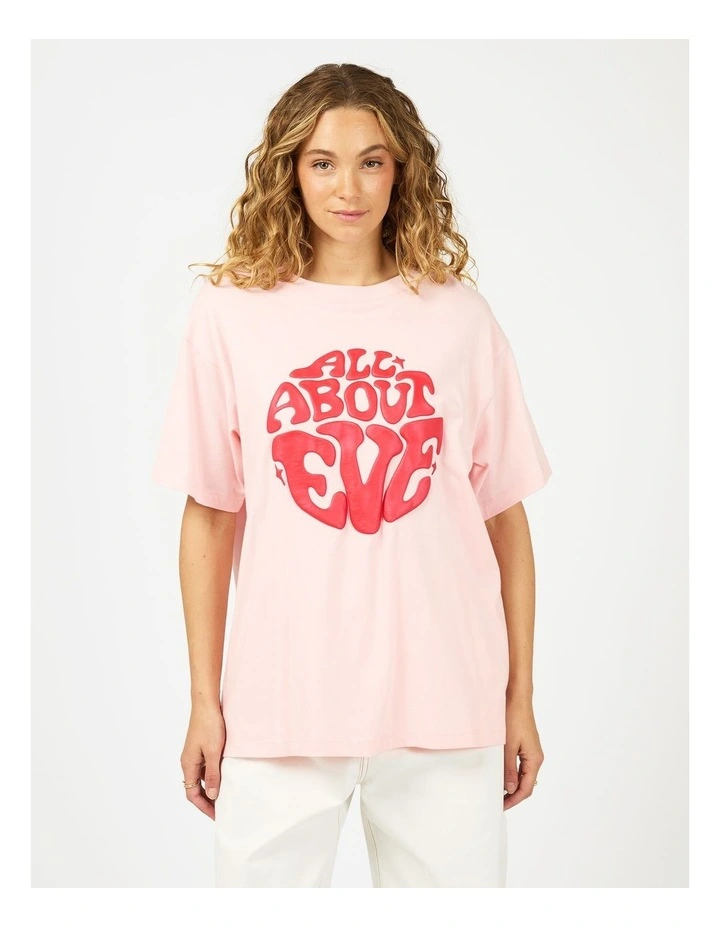 Retro Relaxed Tee in Pink image 1