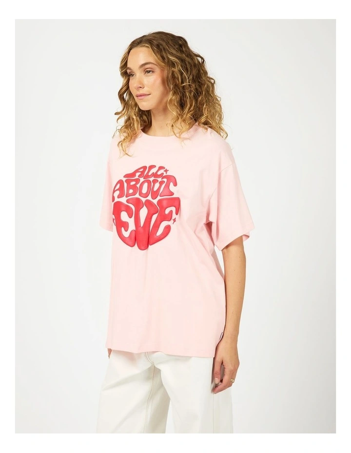 Retro Relaxed Tee in Pink image 3
