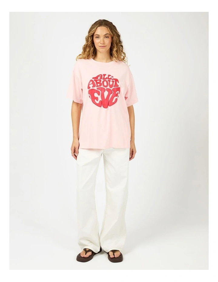 Retro Relaxed Tee in Pink image 5