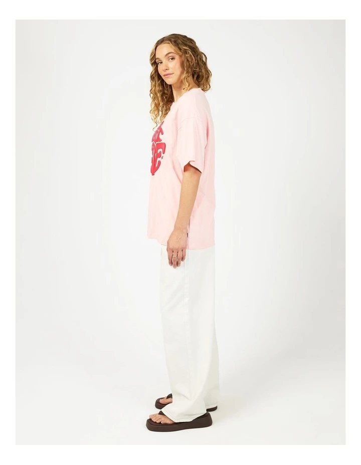 Retro Relaxed Tee in Pink image 6