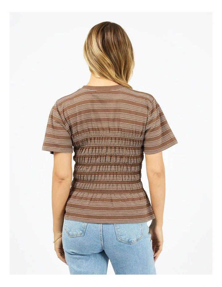 Zelena Knit Tee in Coffee image 2