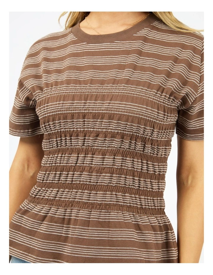 Zelena Knit Tee in Coffee image 4