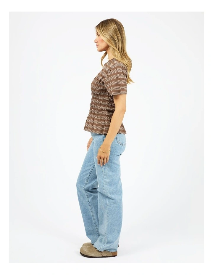 Zelena Knit Tee in Coffee image 6