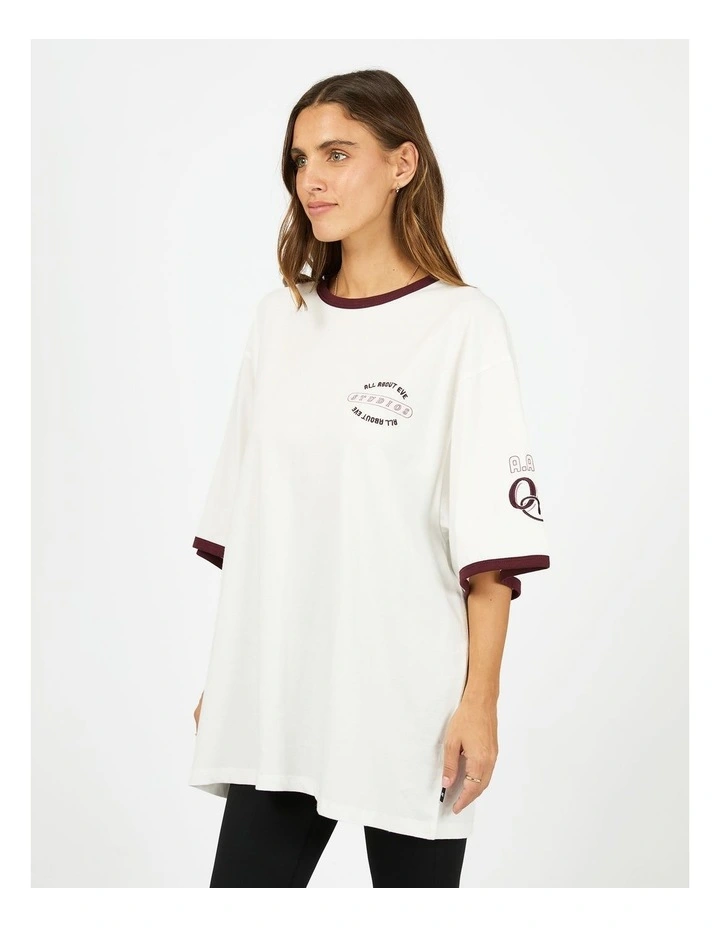 Motion Oversized Tee in White image 3