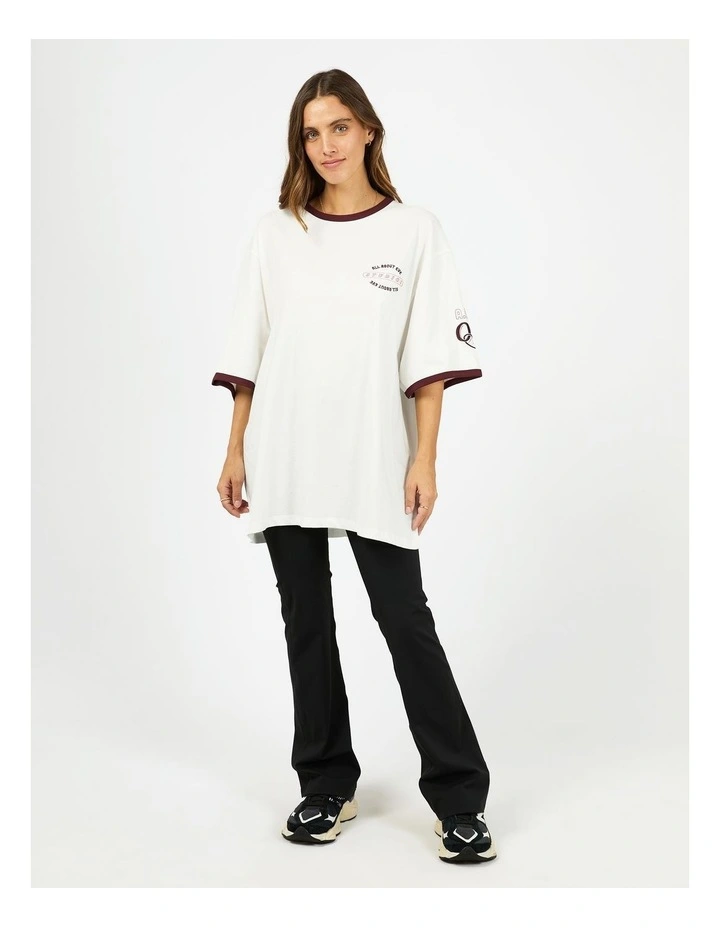 Motion Oversized Tee in White image 5