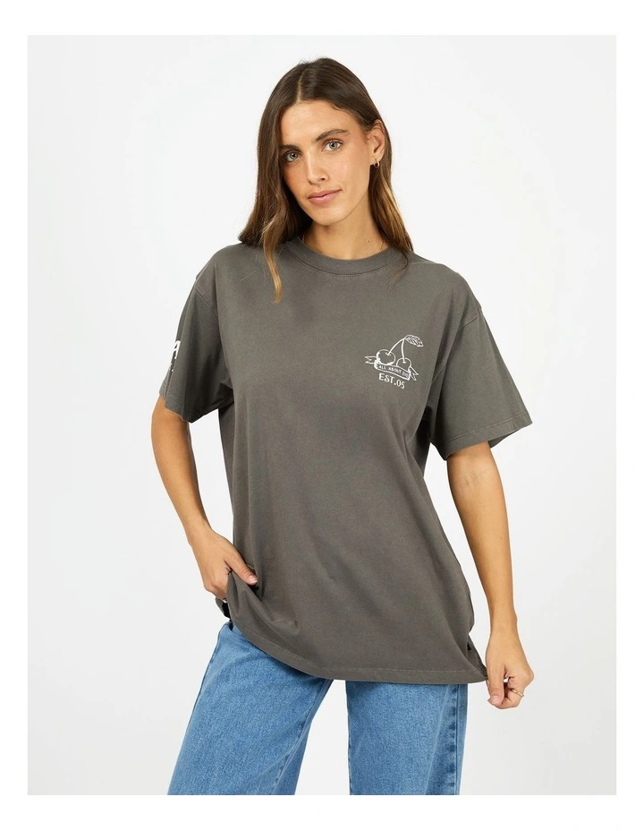 Cherry Pie Relaxed Tee in Grey image 1