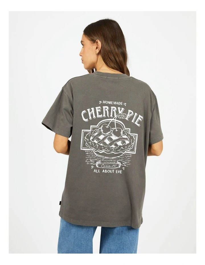 Cherry Pie Relaxed Tee in Grey image 2