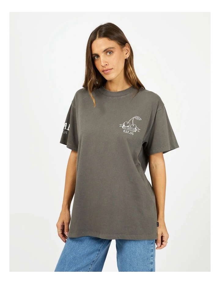 Cherry Pie Relaxed Tee in Grey image 3
