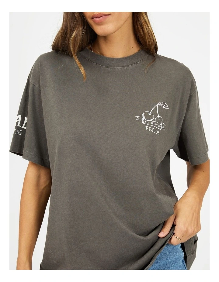 Cherry Pie Relaxed Tee in Grey image 4
