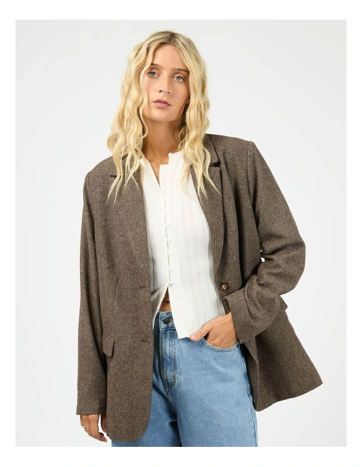 Elodie Blazer in Brown image 1