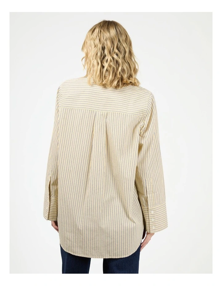 Nara Stripe Shirt in Yellow image 2