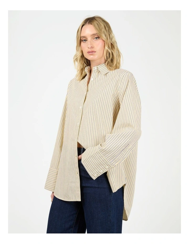 Nara Stripe Shirt in Yellow image 3